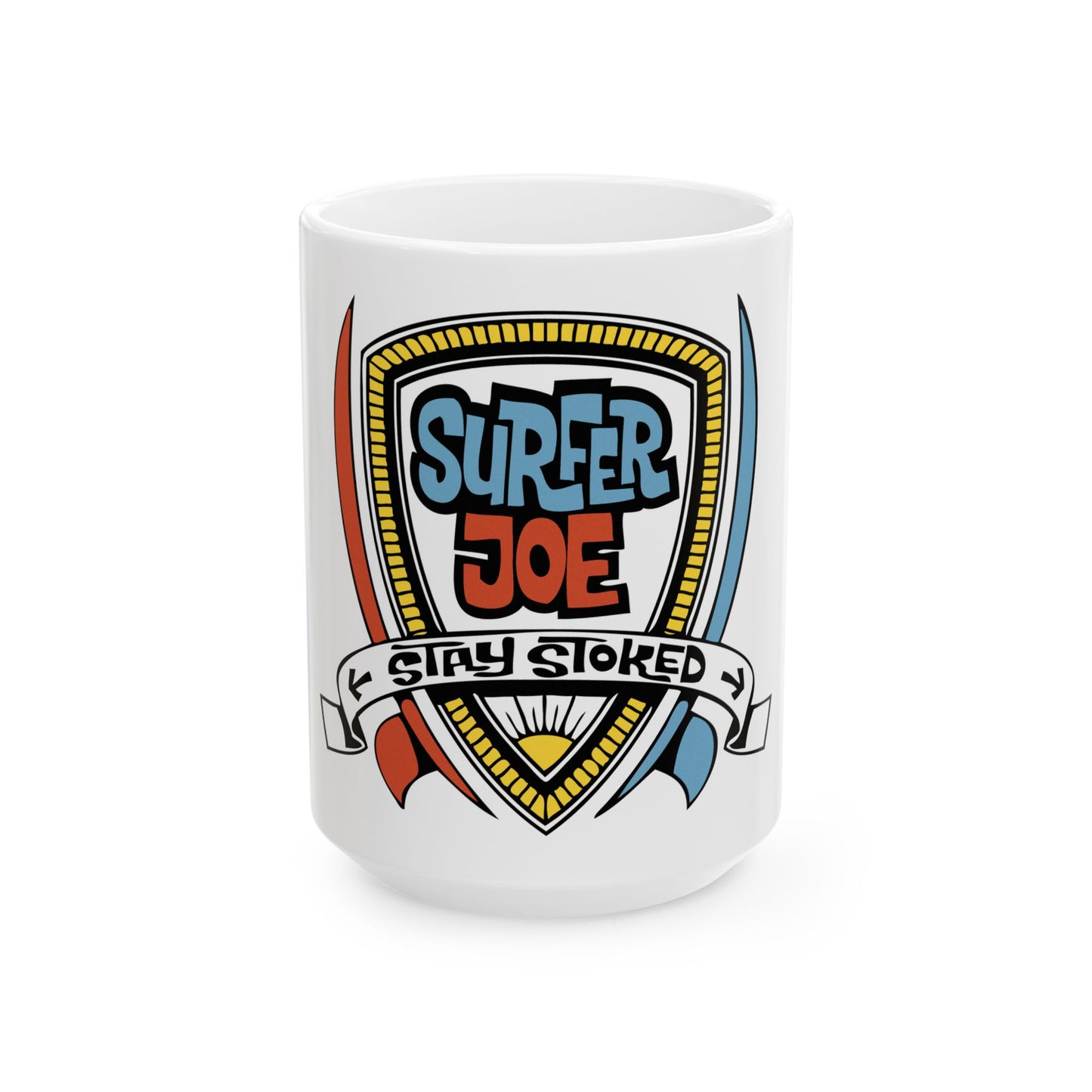 15oz Mug Surfer Joe"Shield" Logo