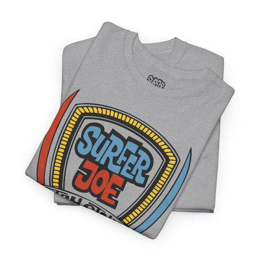 Grey T-Shirt Surfer Joe "Shield" Logo